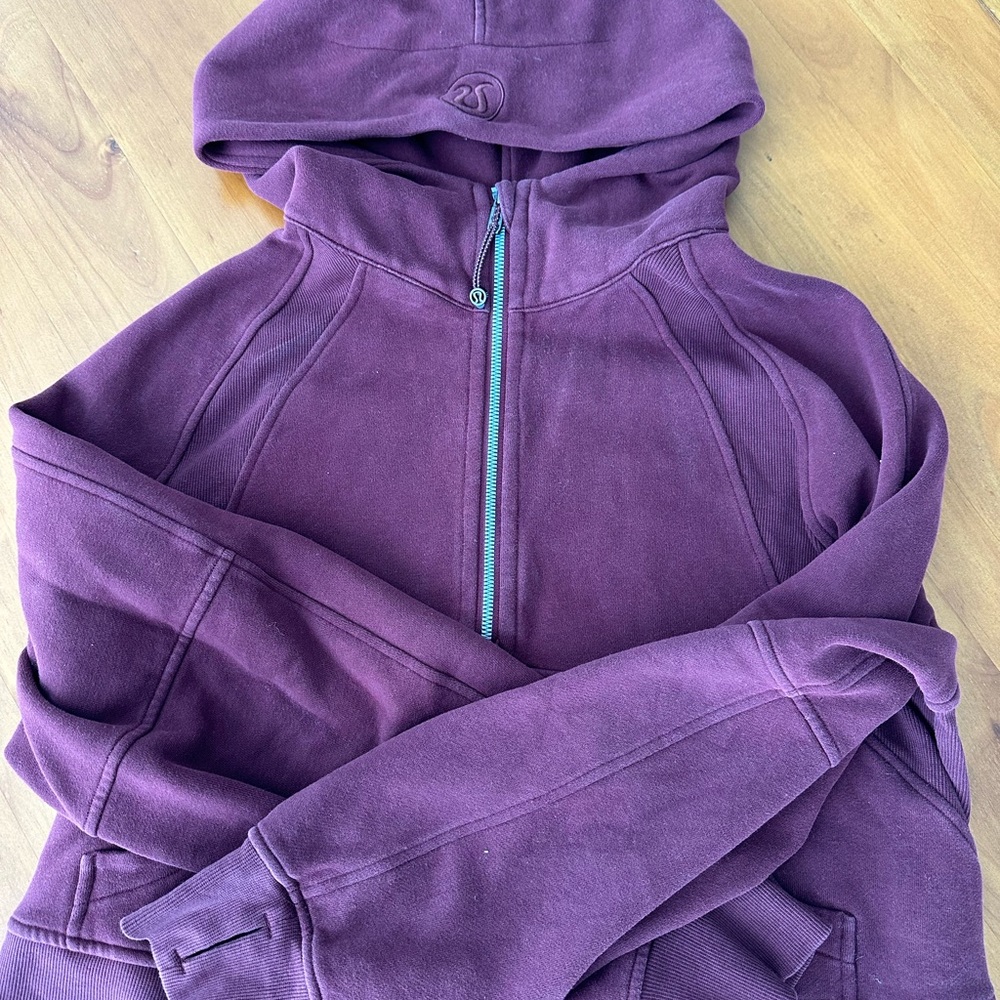 Lululemon Oversized Scuba Half-Zip in Wine